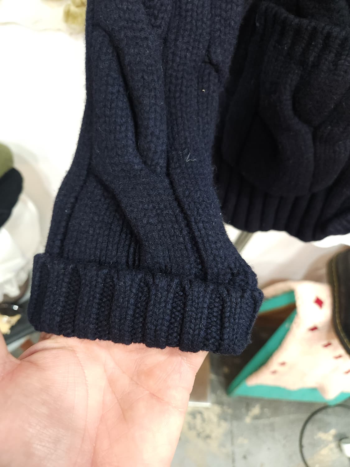 라코스테 네이비 숄카라 울 꽈배기 니트 가디건

 상품이미지4