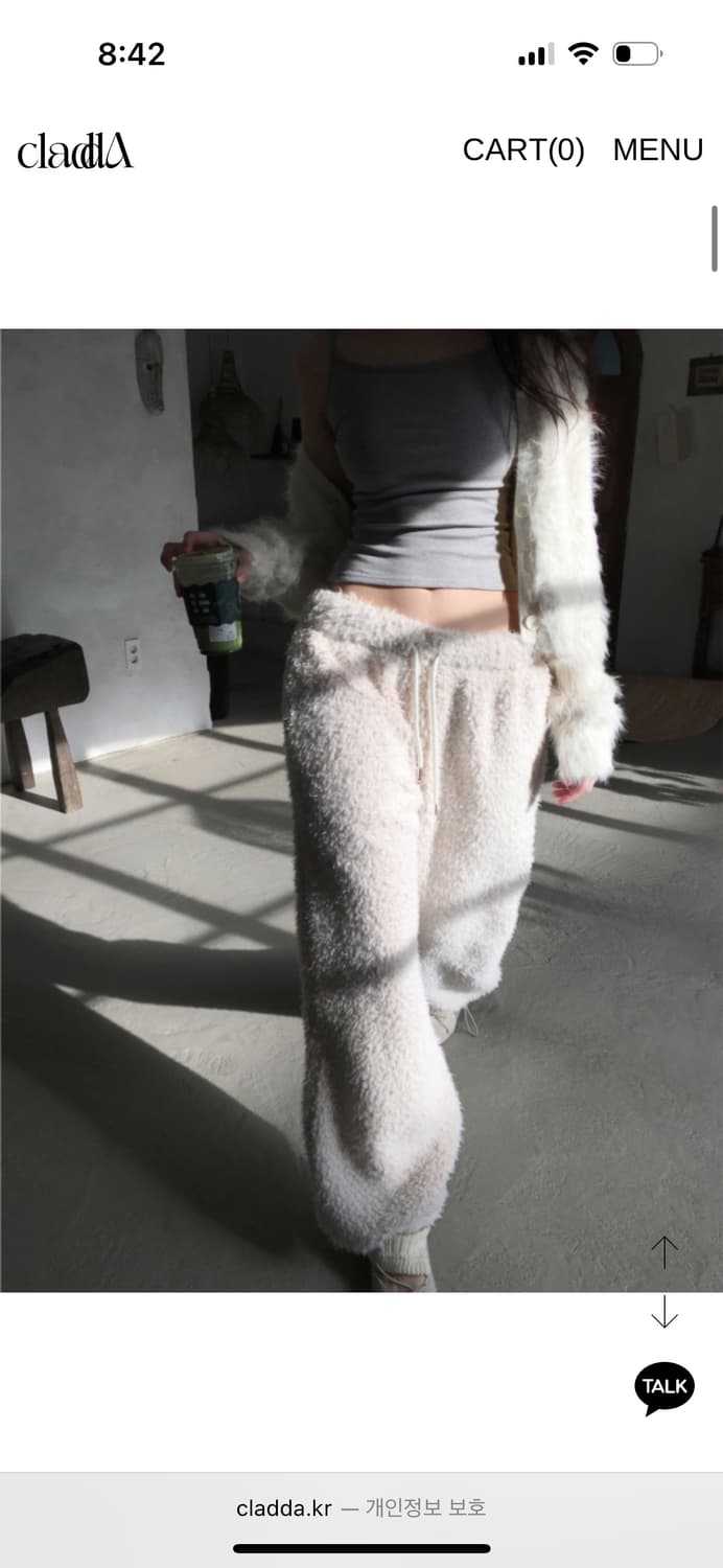 클라따 winter boucle pants (ivory) 상품이미지7