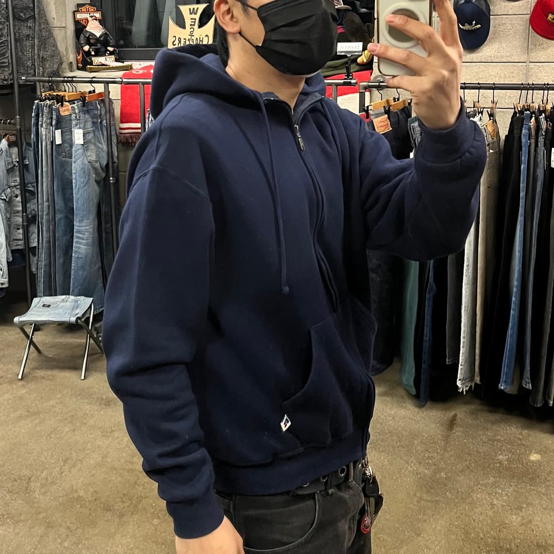 90s 러셀 블랭크 후드 집업 (100-105) 상품이미지7