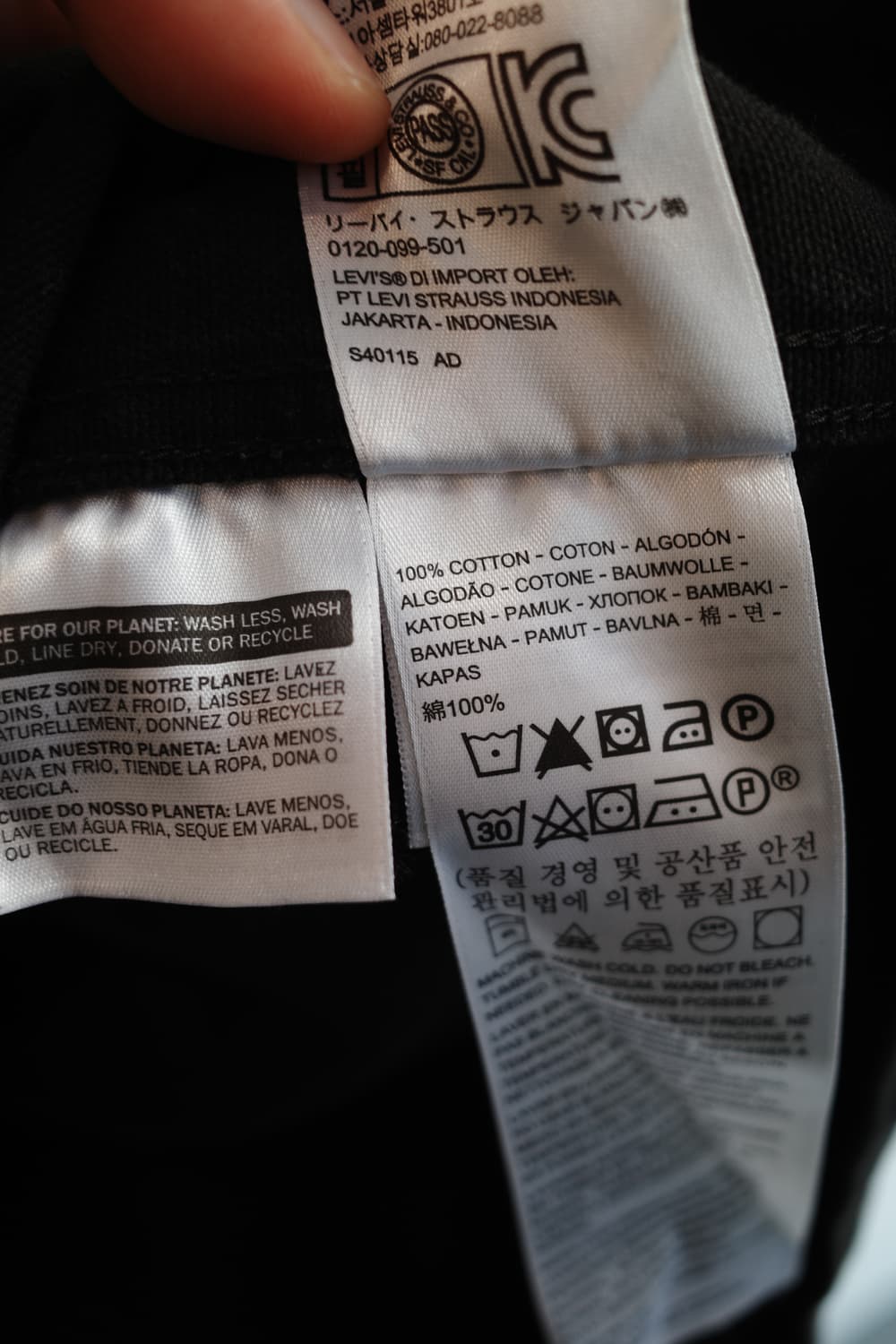 Levis 리바이스 캔버스 코튼 블랙 커버올  상품이미지5