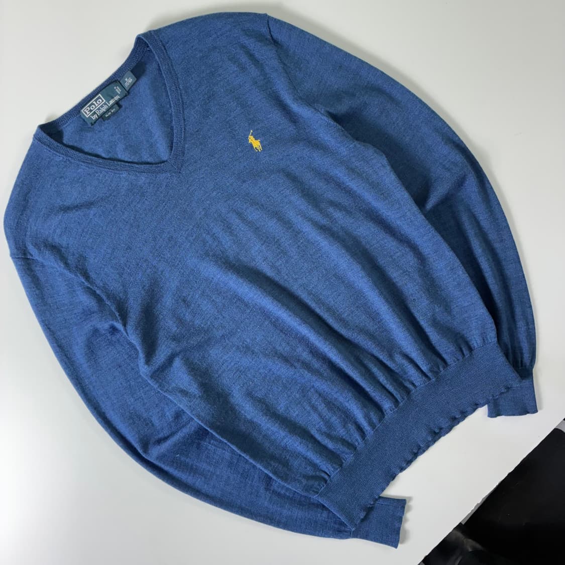 Polo  폴로 랄프로렌 자수 메리노울 네이비 라운드 니트 상품이미지2