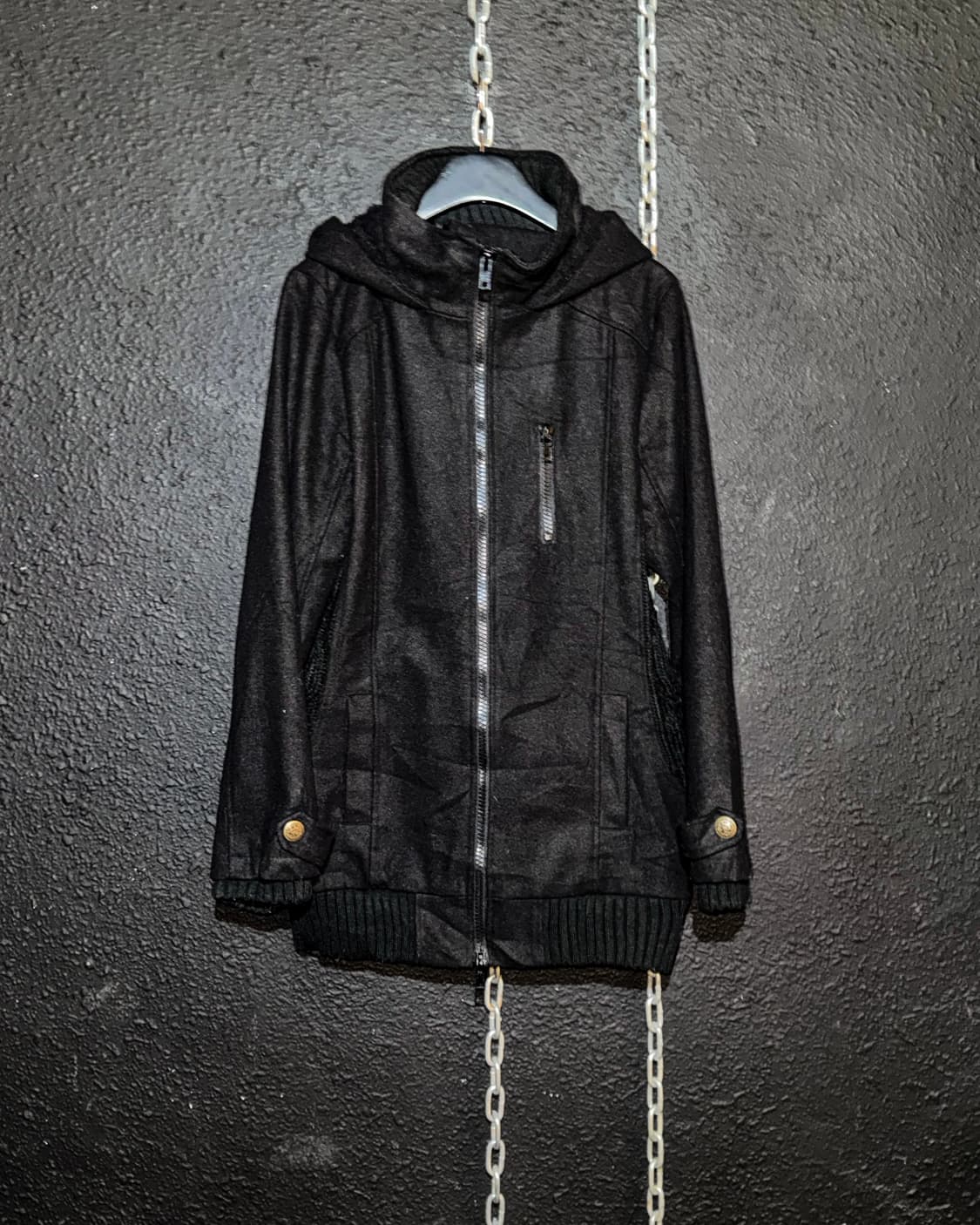 Black Hooded Zip Jacket 상품이미지2