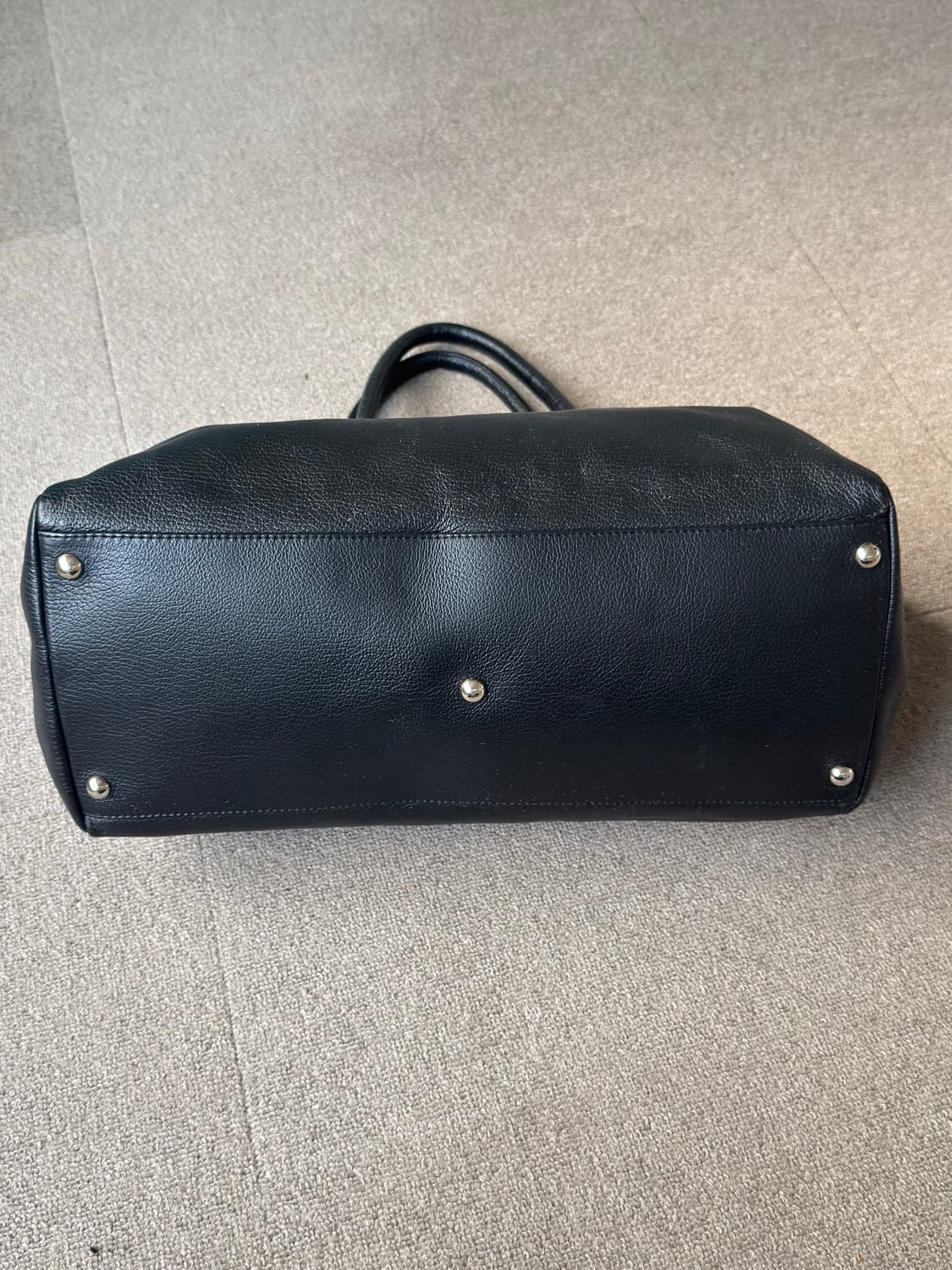 Furla 블랙 레더 투웨이 숄더백 샤넬 서프백 스타일 상품이미지8