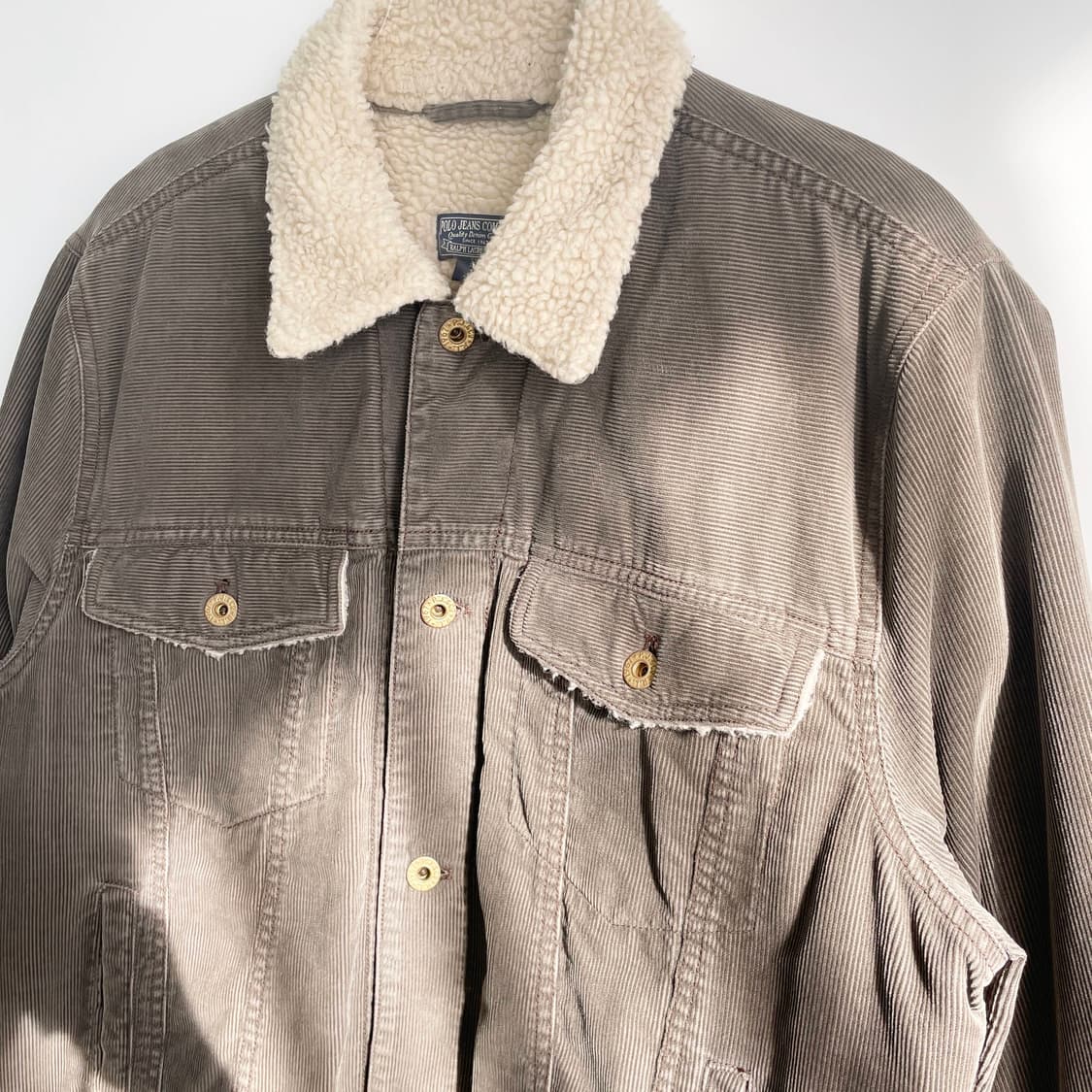 A2 폴로 진스 컴퍼니 성조기 코듀로이 쉐르파 자켓 L사이즈 상품이미지3