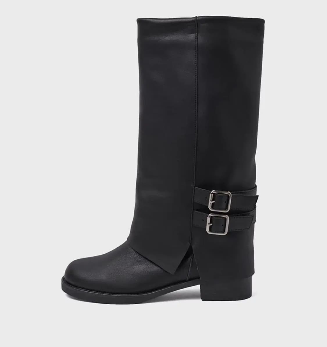 무드나잇 앨리슨 벨티드 폴딩부츠 블랙 240 상품이미지5
