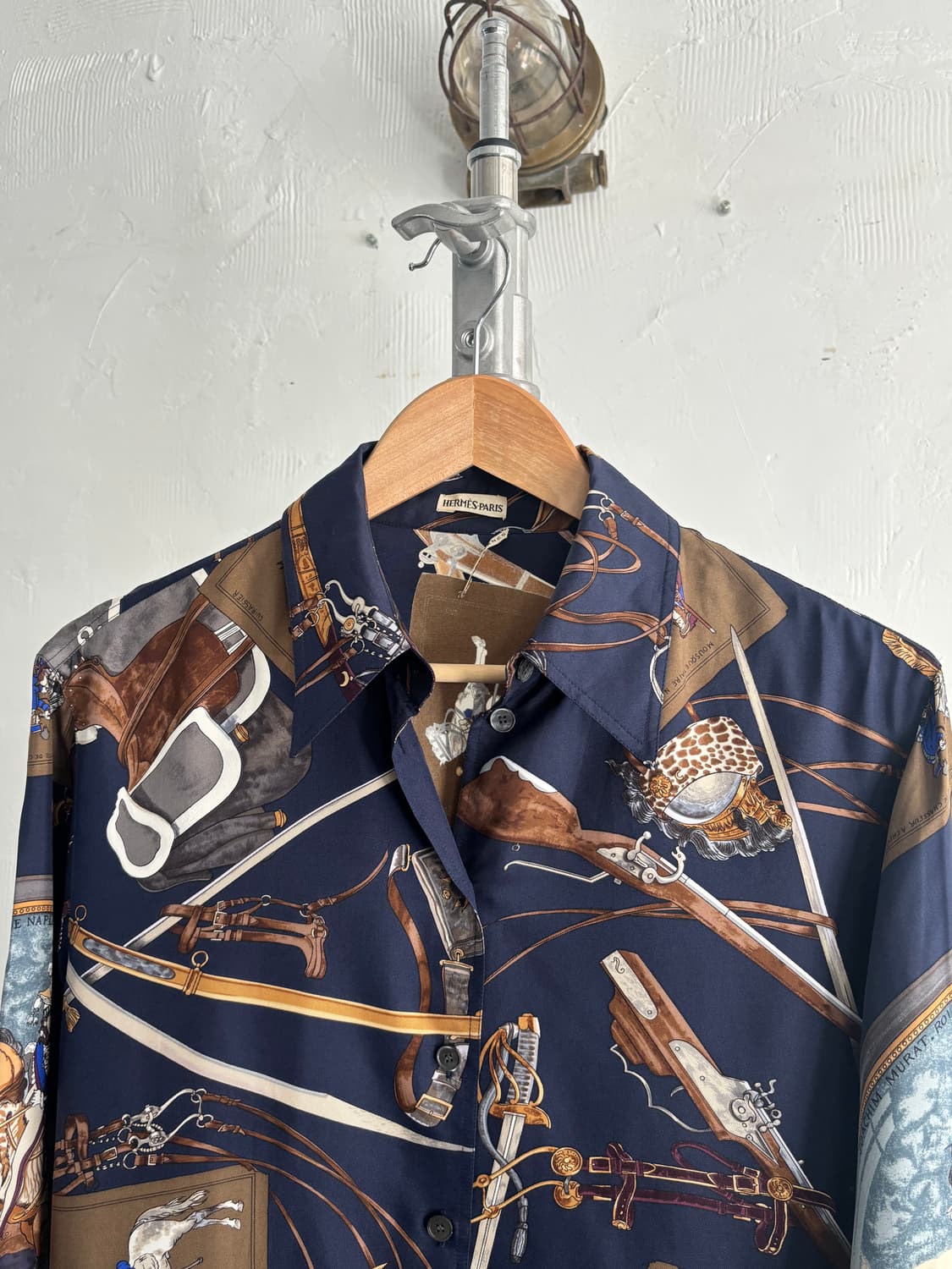 Hermes 에르메스 에퀘스트리안 프린팅 실크 셔츠  상품이미지5