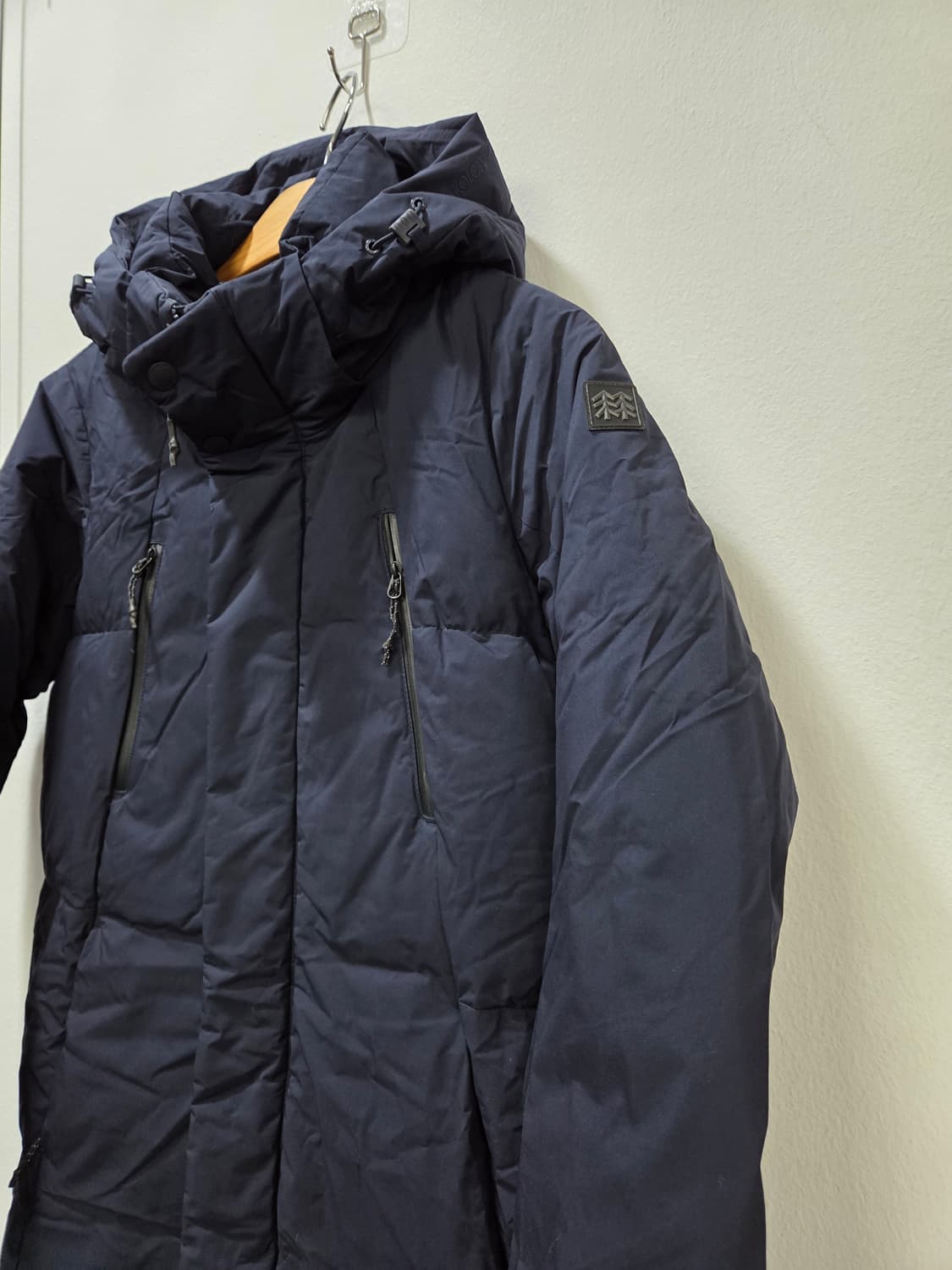 코오롱스포츠 네이비 구스다운 롱패딩 85 상품이미지2