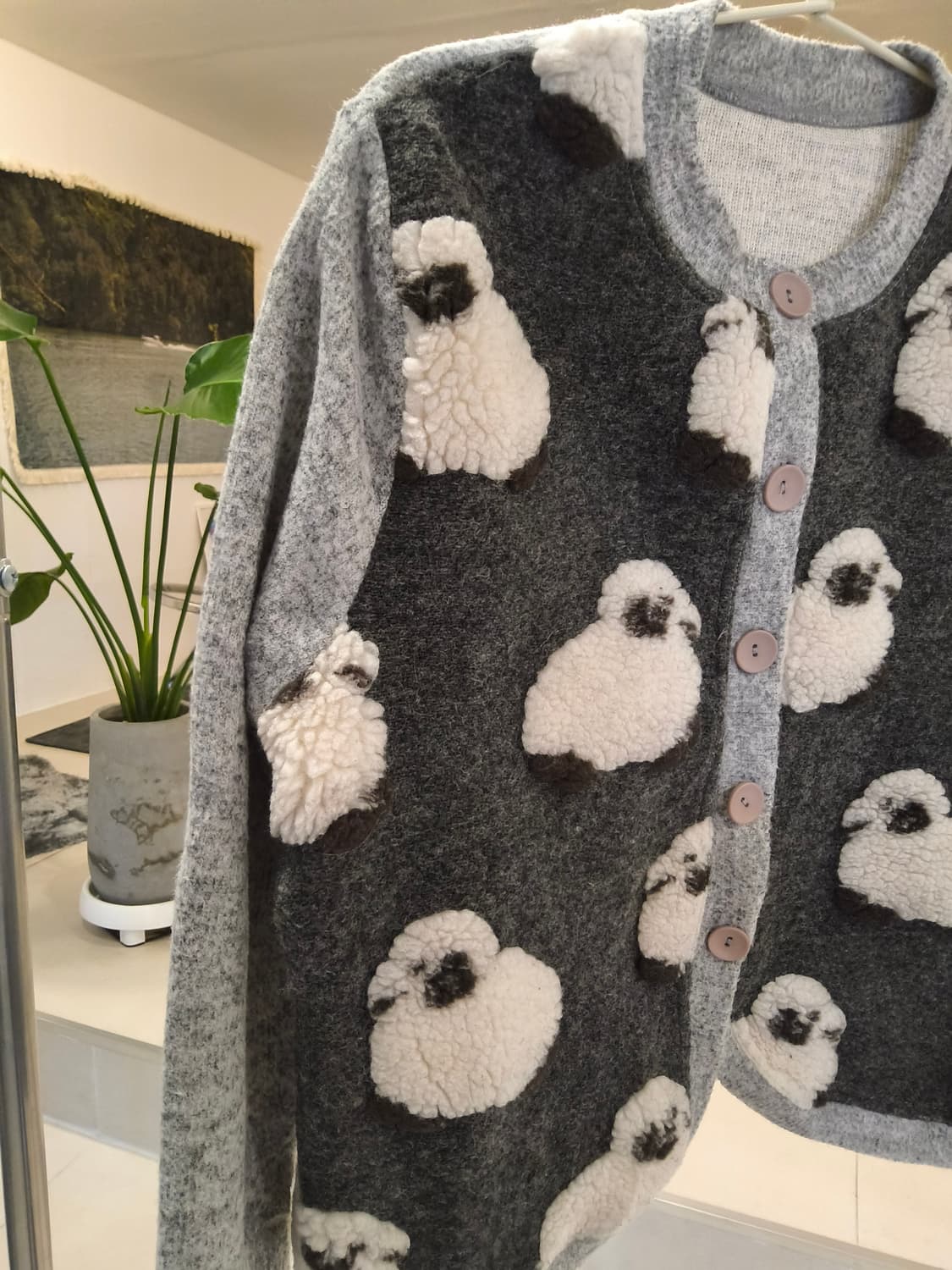 양패턴 니트 가디건 상품이미지2