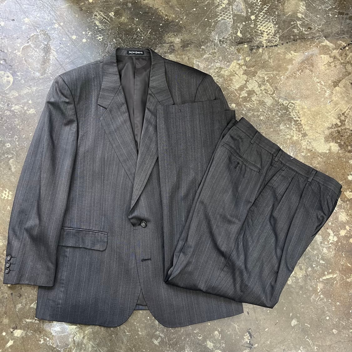 100,32) 입생로랑 정장 셋업 자켓 마이 와이드 팬츠 춘추 상품이미지1