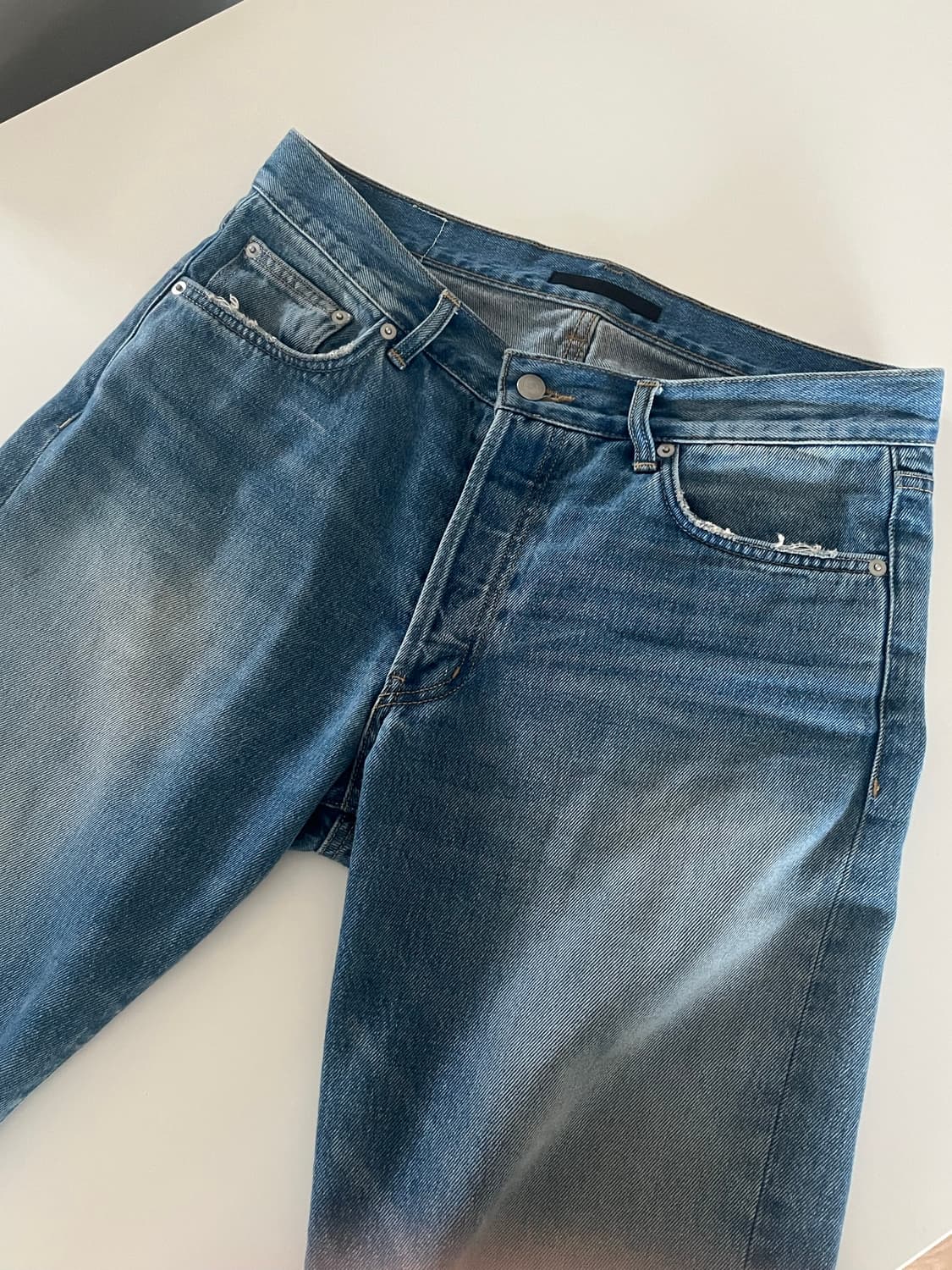 4)Htae Timeworn 47' Natural Indigo Denim 상품이미지1