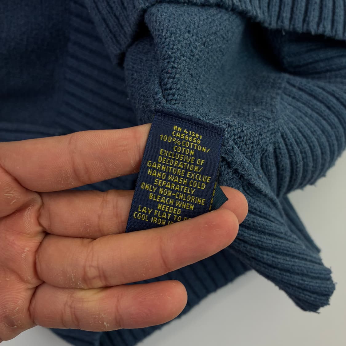 Polo  폴로 랄프로렌 신형 소라블루 코튼 하프버튼 니트 상품이미지3