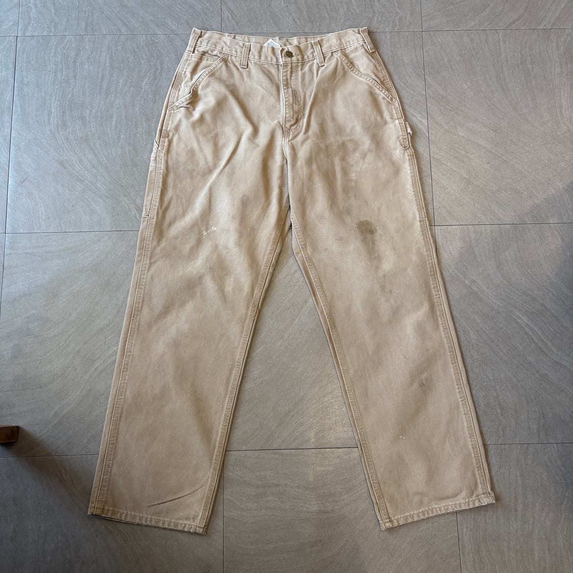 칼하트 정품 오리지널 라이트 베이지 카펜터 팬츠  상품이미지4