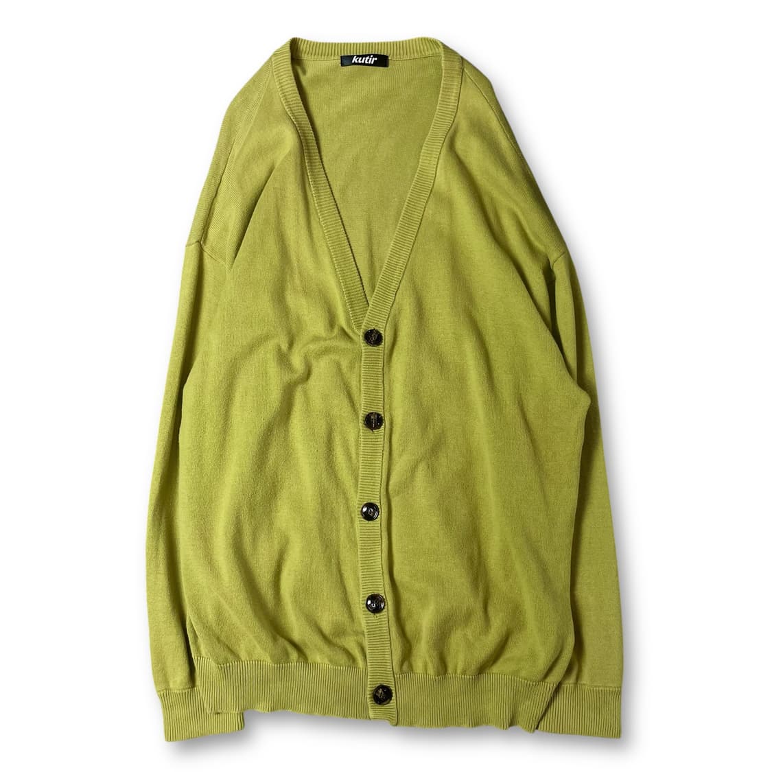 KUTIR 연그린 브이넥 긴팔 가디건 상품이미지1