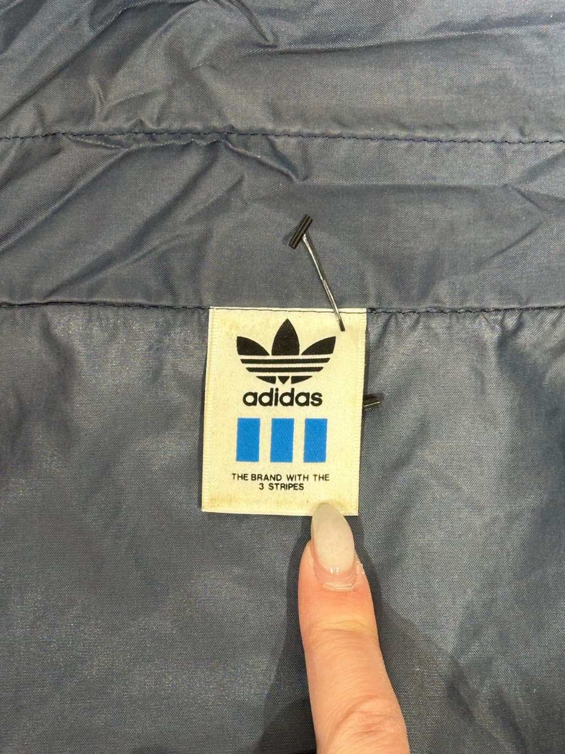 90s 아디다스 네이비 데상트 도쿄컵 올드스쿨 프린팅 바람막이 자켓 상품이미지7