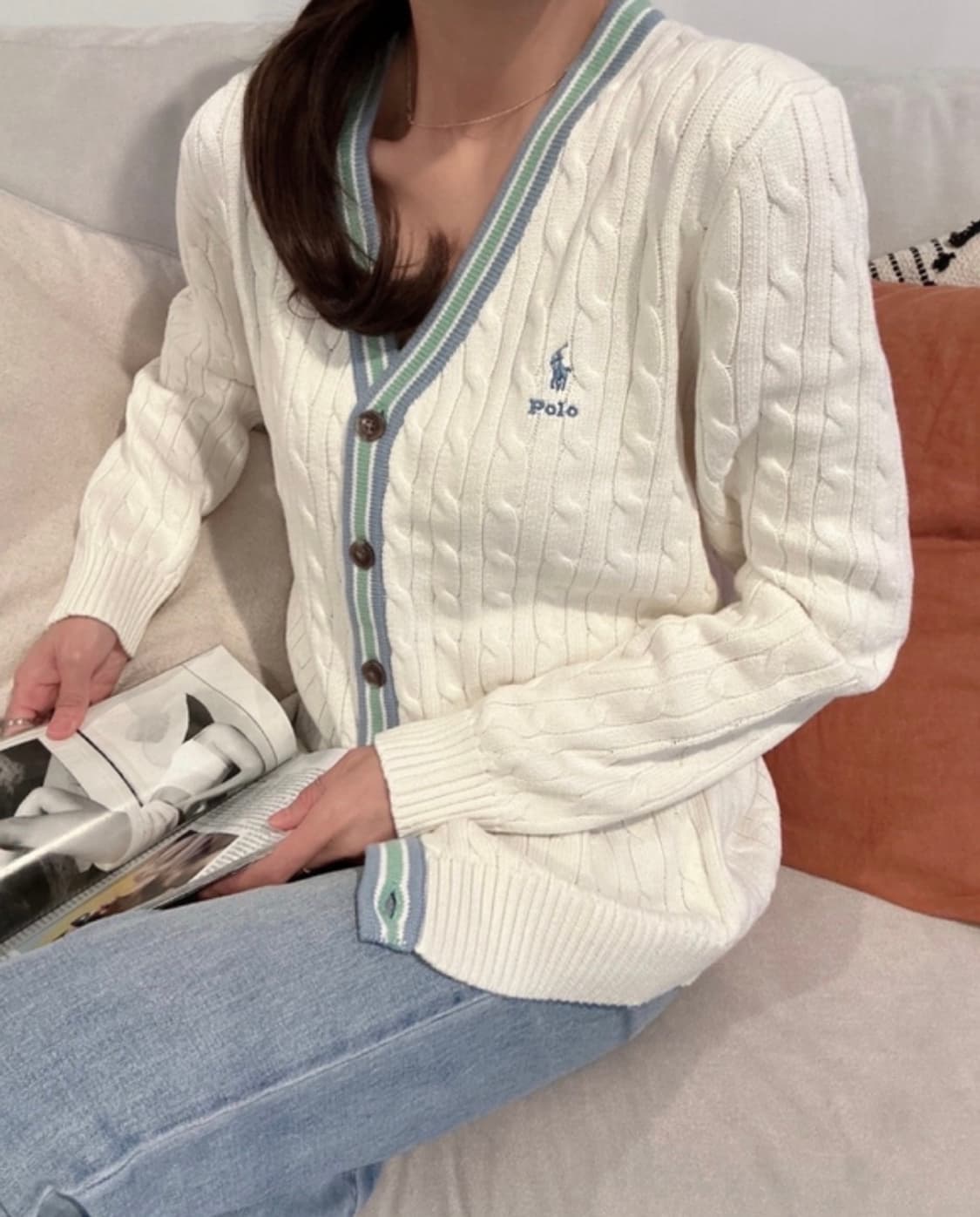 [미 시착 새 상품] 폴로 랄프로렌 보이즈 가디건 m 상품이미지3