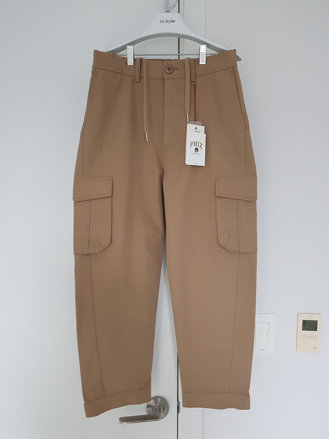 [78] 헤지스 피즈 카고 배기 팬츠 바지 베이지 상품이미지1
