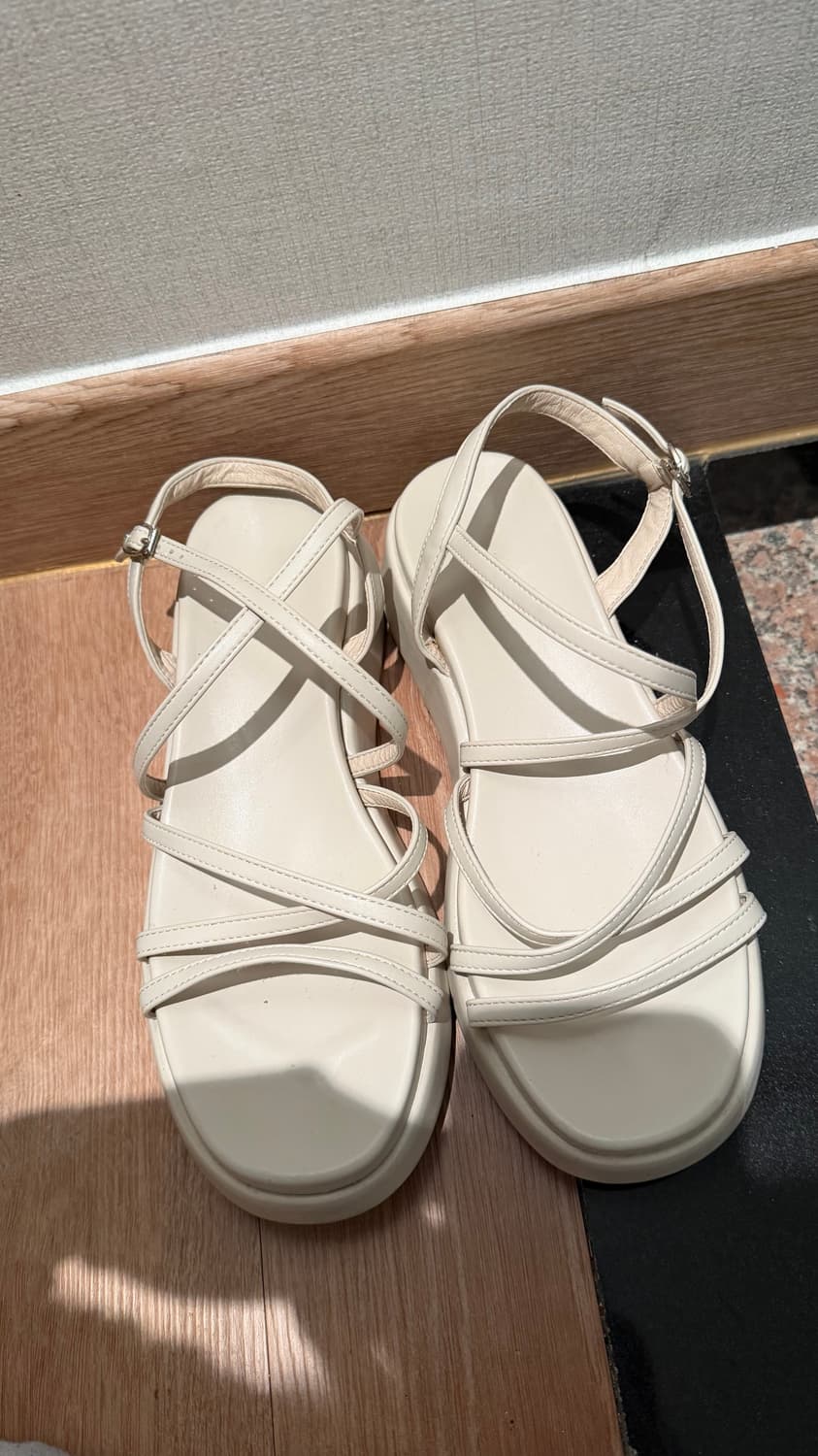 마크모크 스트랩 플랫폼 샌들 5cm 아이보리 상품이미지4