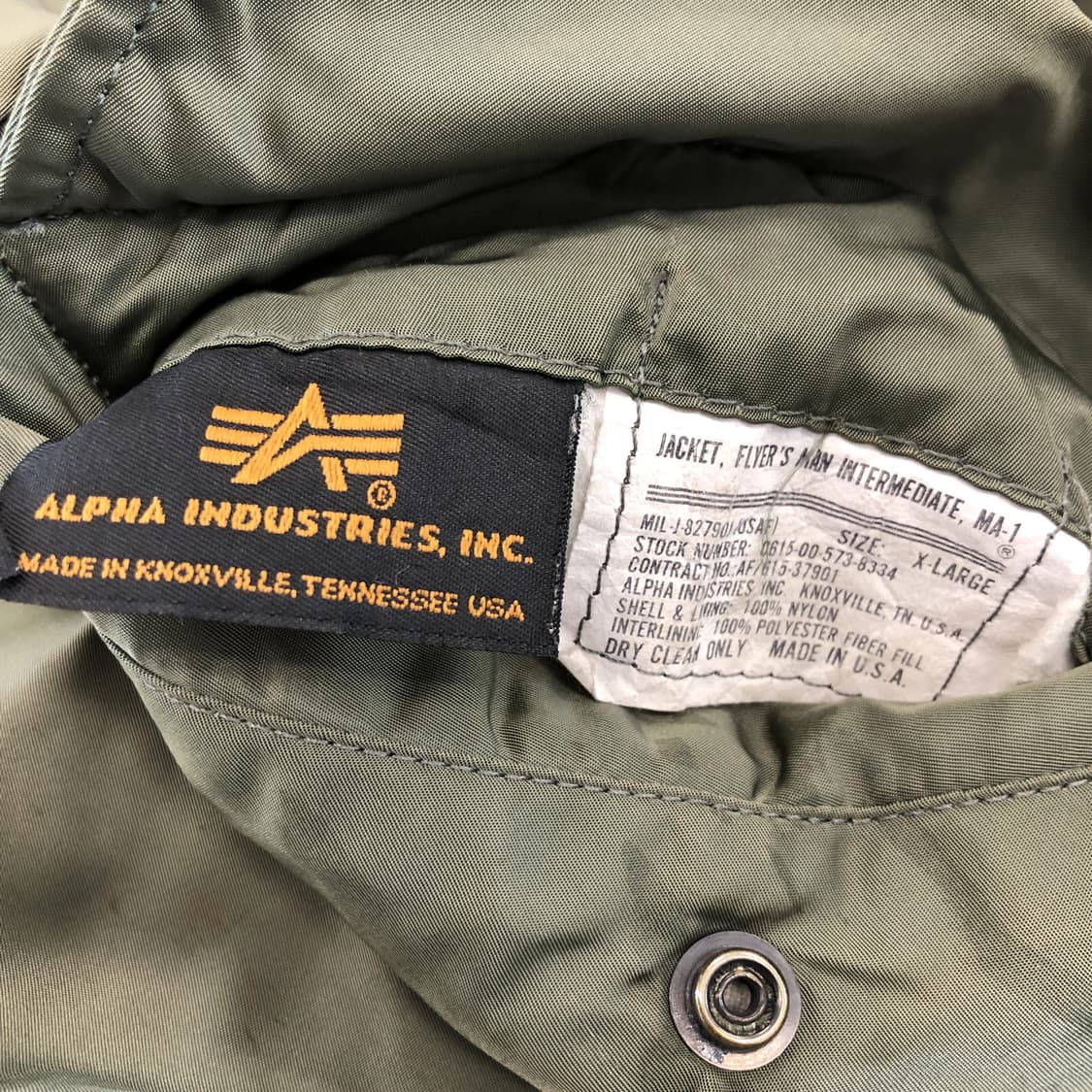 90s made in usa 알파인더스트리 MA-1 항공점퍼 XL  상품이미지8