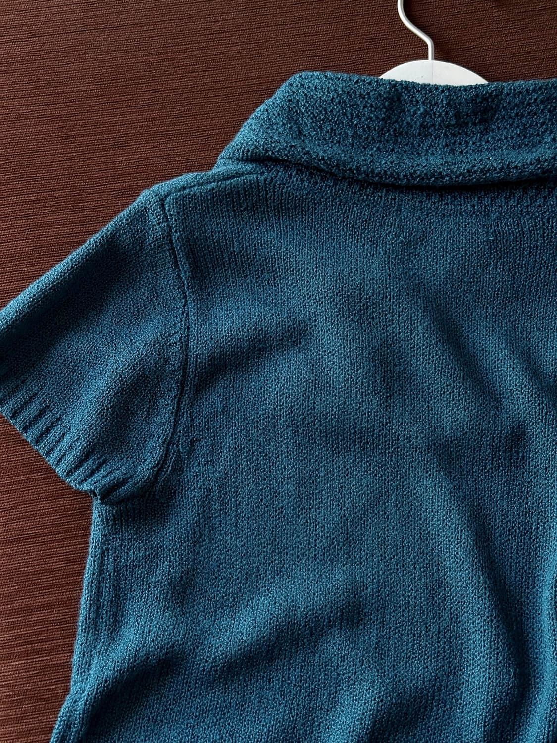 Shawl collar design knit top 상품이미지6