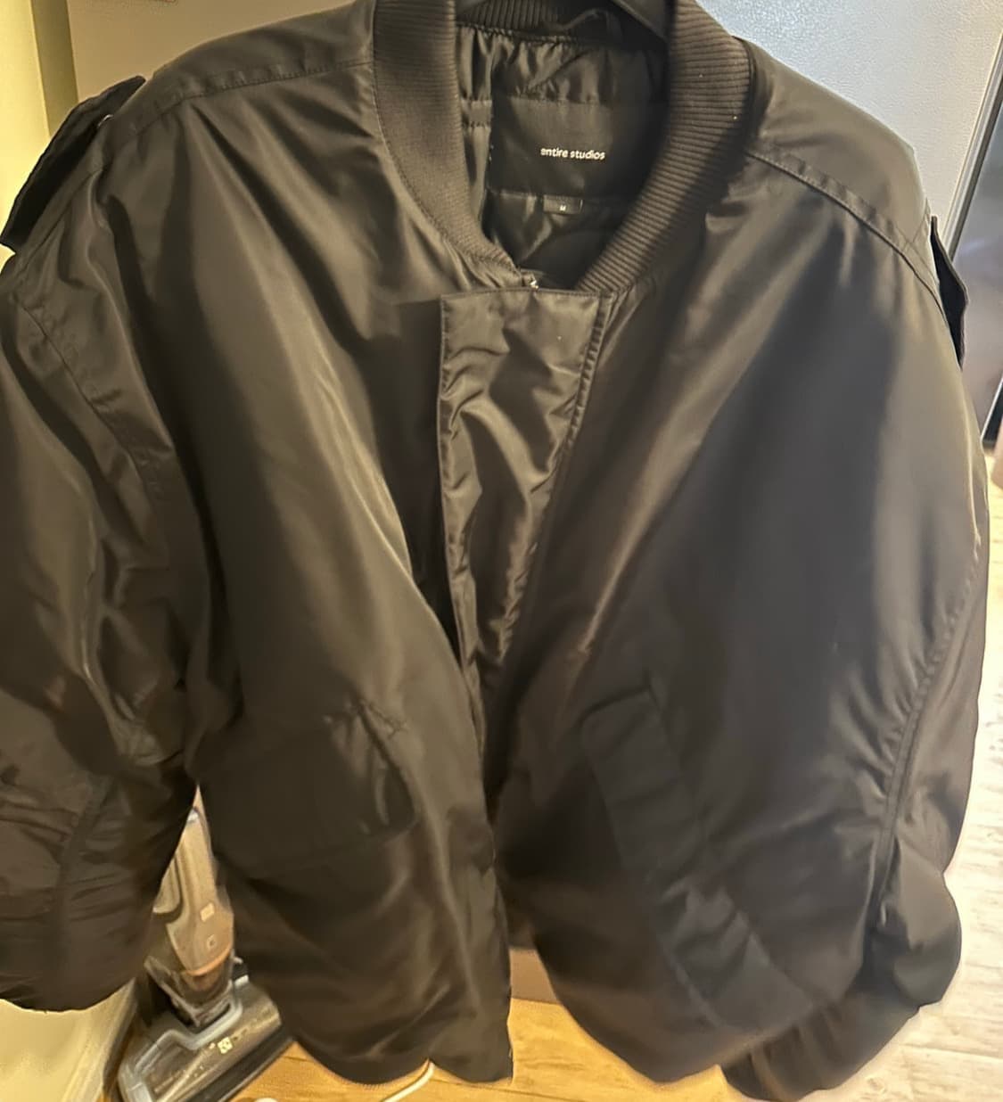 엔타이어스튜디오 v22 봄버 자켓 ma1 블랙 m 상품이미지2