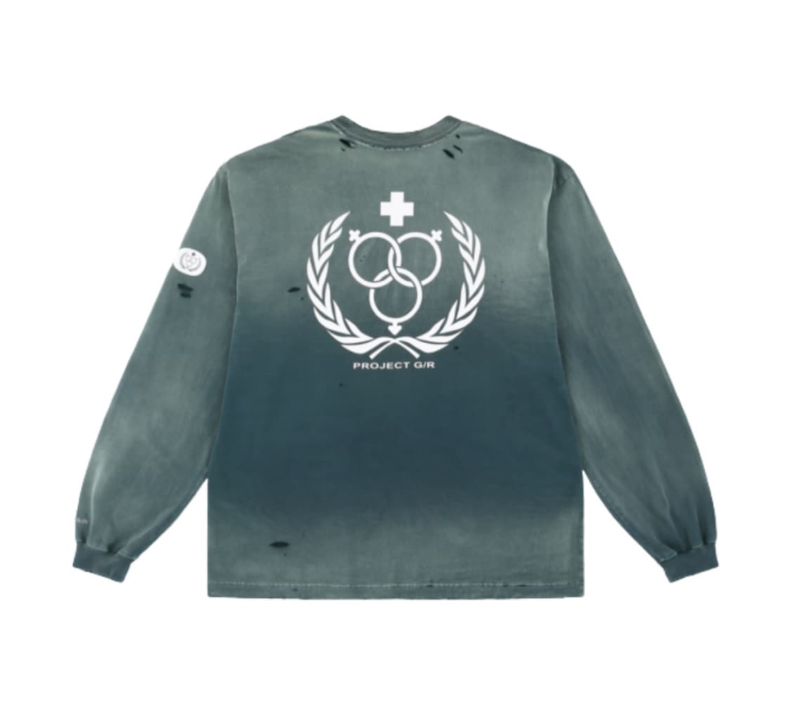 프로젝트gr IMO 워시드 롱슬리브 블루 그린 2사이즈 상품이미지2