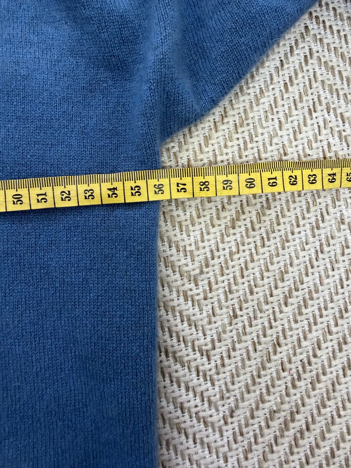 정품) GOBI 고비 캐시미어100 니트 스웨터 블루 L 상품이미지8