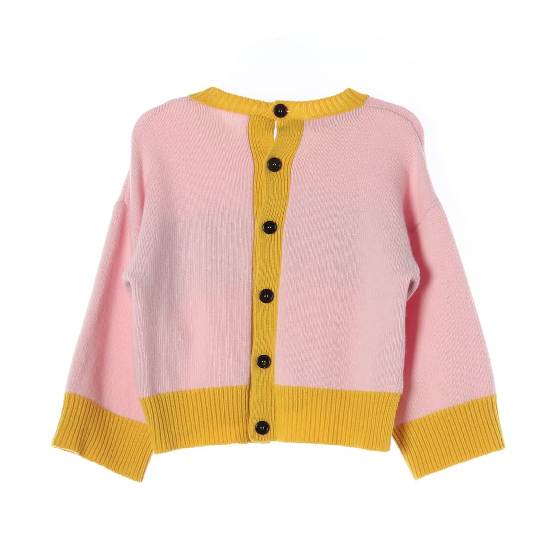 (새상품)[M]마르니 울100% 핑크 로고 크롭 반팔 니트
 상품이미지2