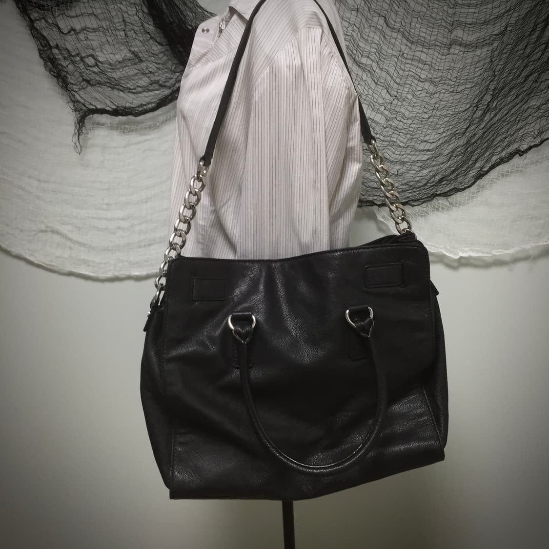 Michael Kors mk sliver leather chain bag 상품이미지6