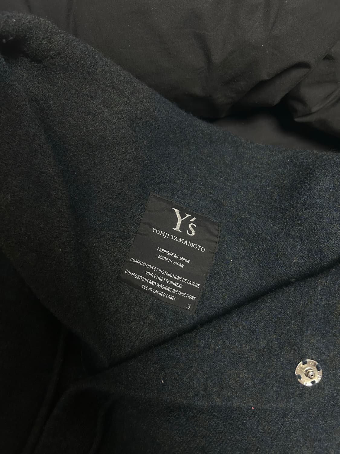 요지야마모토 후드 니트 코트 상품이미지5