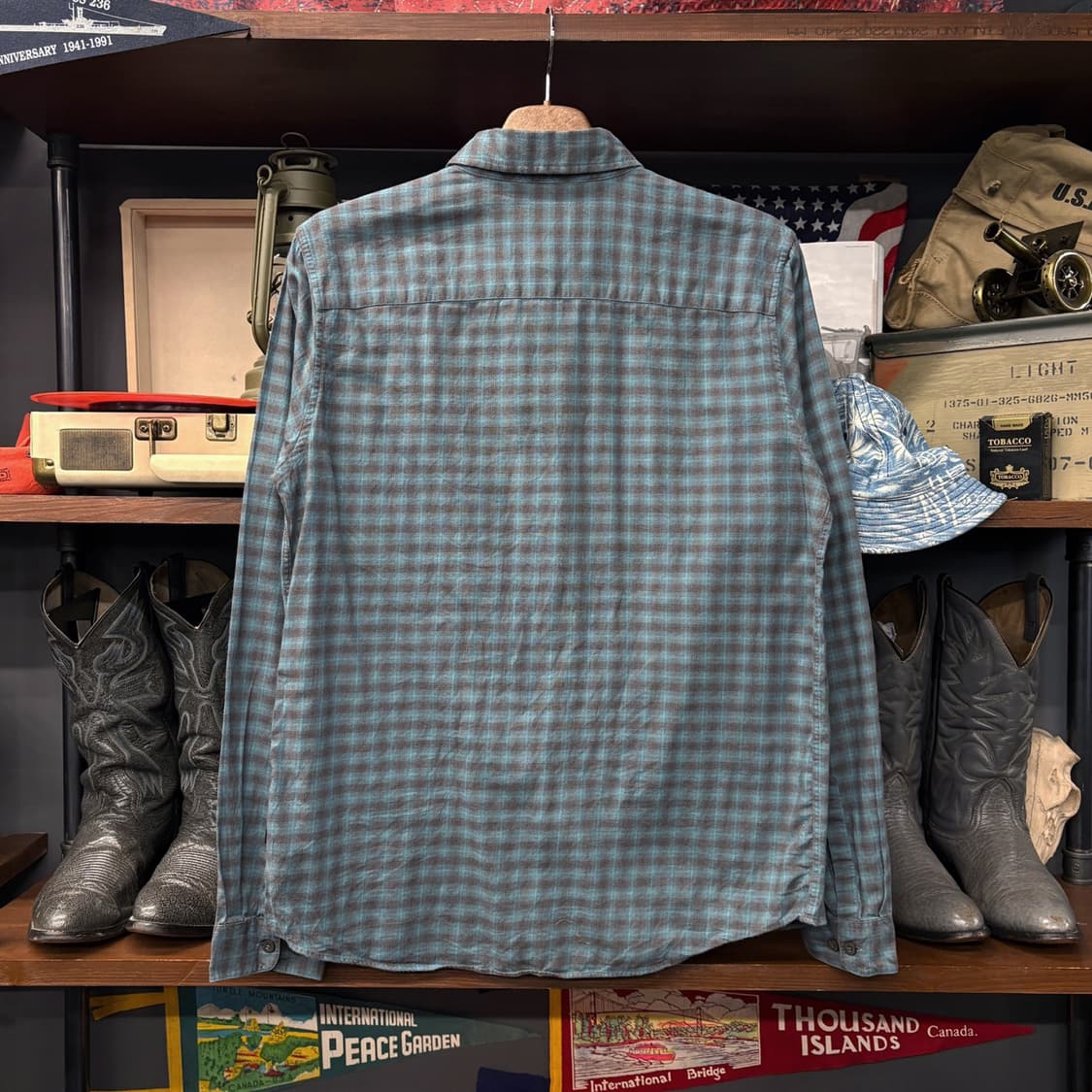 파타고니아 오가닉코튼 멀티 깅엄체크 라이트 플란넬 셔츠 패치포켓 N741 상품이미지2