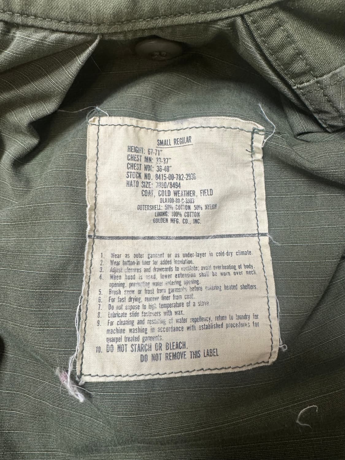 M65필드자켓 small/regular 상품이미지4