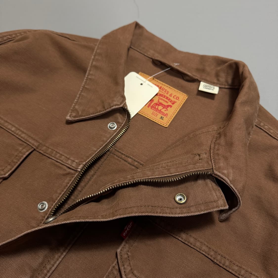 리바이스(Levi's) 브라운컬러 코튼 캔버스 4포켓 필드자켓 상품이미지3