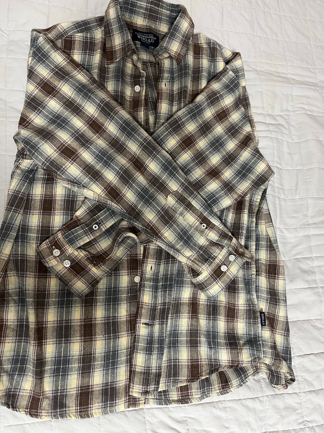 셔터 이탈리 체크 슬랙스 브라운 S +증정 상품이미지5