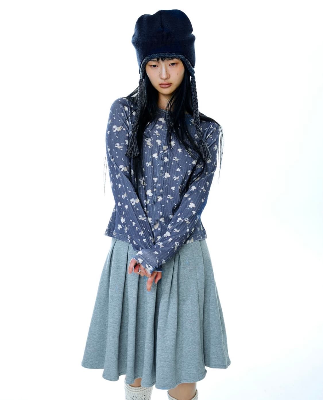 DOUBLE TROOPER BEANIE NAVY 상품이미지3