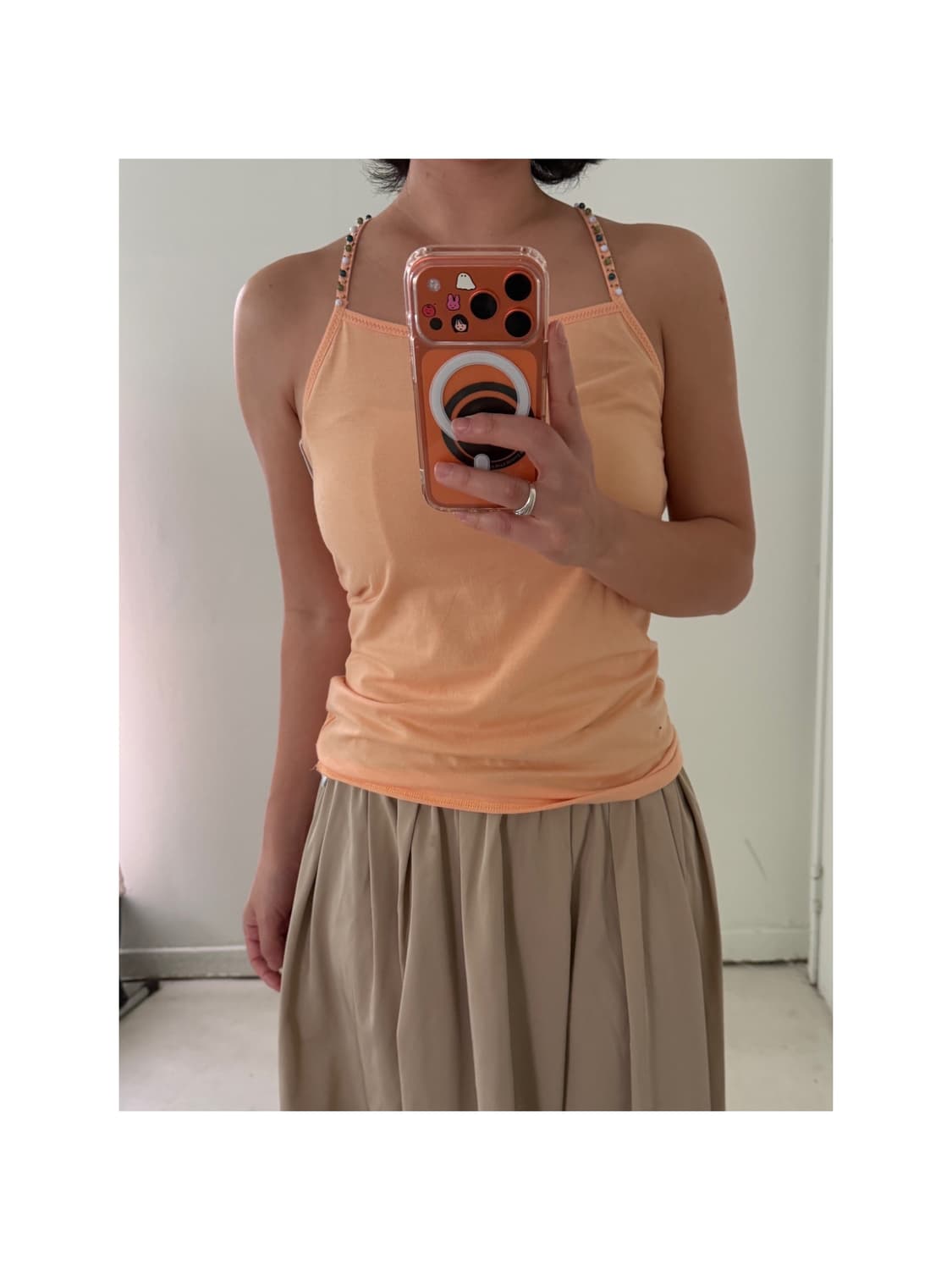 일본빈티지 모리 비즈 슬리브리스리 민소매 상품이미지1