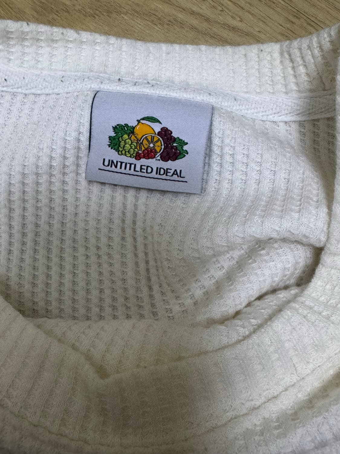 언타이틀드 아이딜 와플 롱슬리브 오프 화이트 상품이미지5