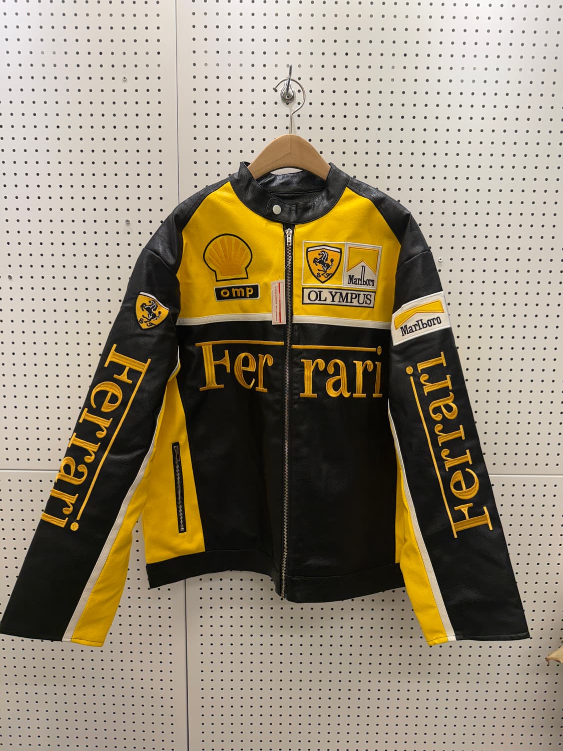 빈티지 페라리 레이싱 패치 레더 자켓 U400 상품이미지2