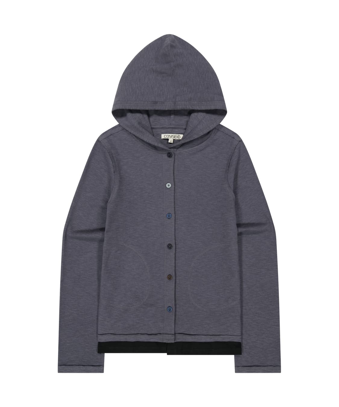 코이세이오 투폴드 버튼업 후디 차콜 상품이미지1