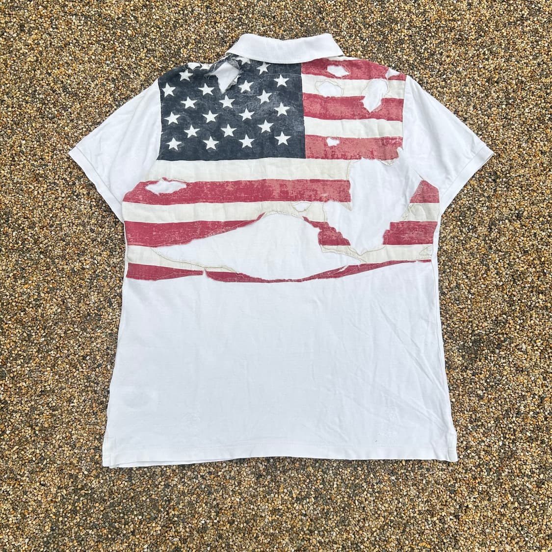 데님앤서플라이(Denim&Supply) 빈티지 성조기 카라 티셔츠 상품이미지6