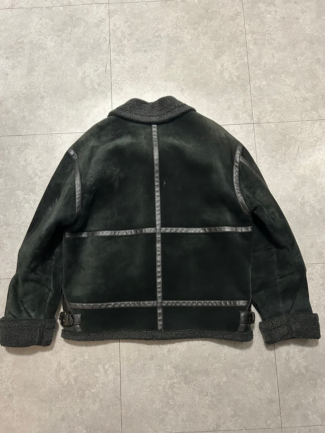 00s  TRADY 블랙컬러 빈티지 돈피 무스탕  자켓 100size   상품이미지5