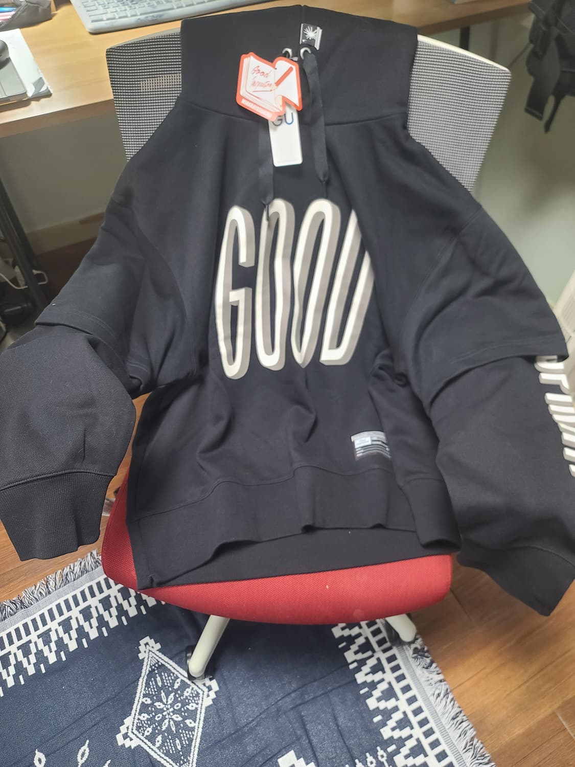 GU 미하라야스히로 후드티 XL 상품이미지2