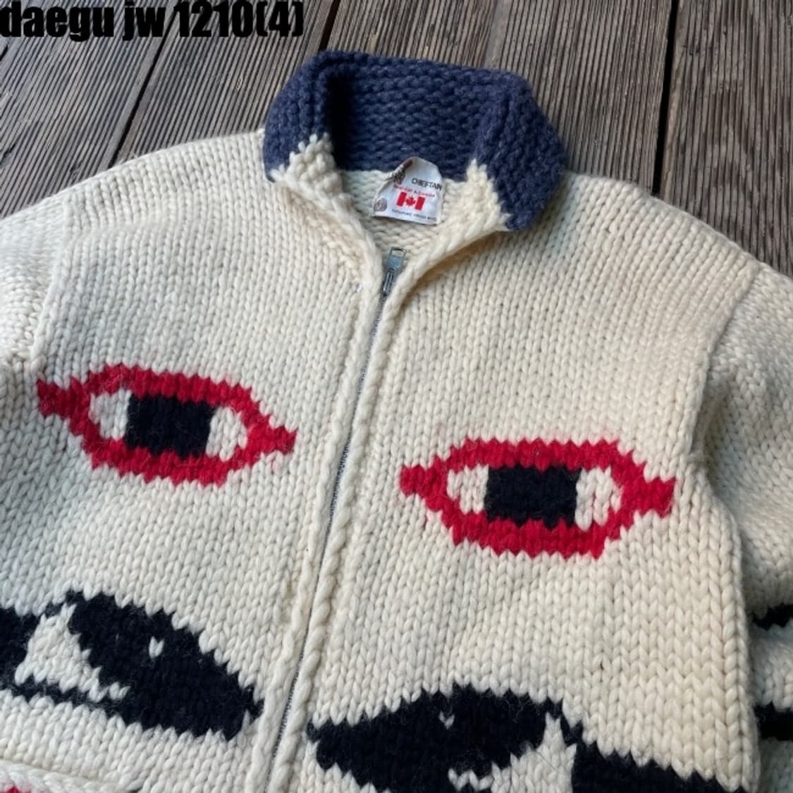 캐나다 코위찬 니트집업 상품이미지2