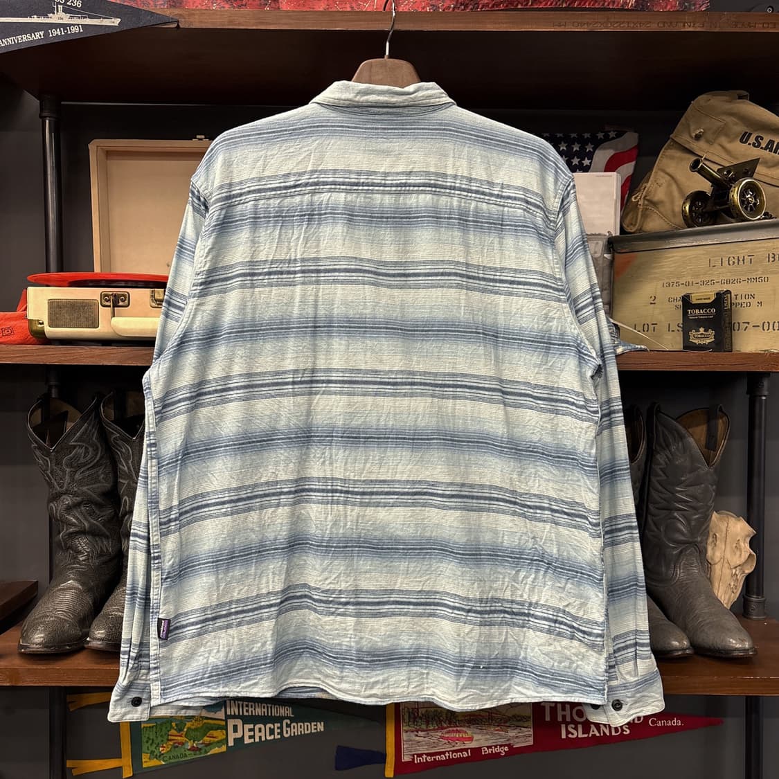 파타고니아 오가닉코튼 웨이브 그라데이션 자카드 워크셔츠 N1019 상품이미지2