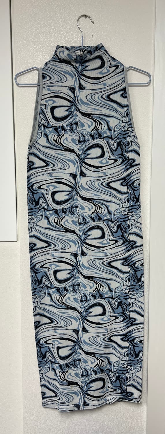 Zara Blue Jaquard Dress 상품이미지2