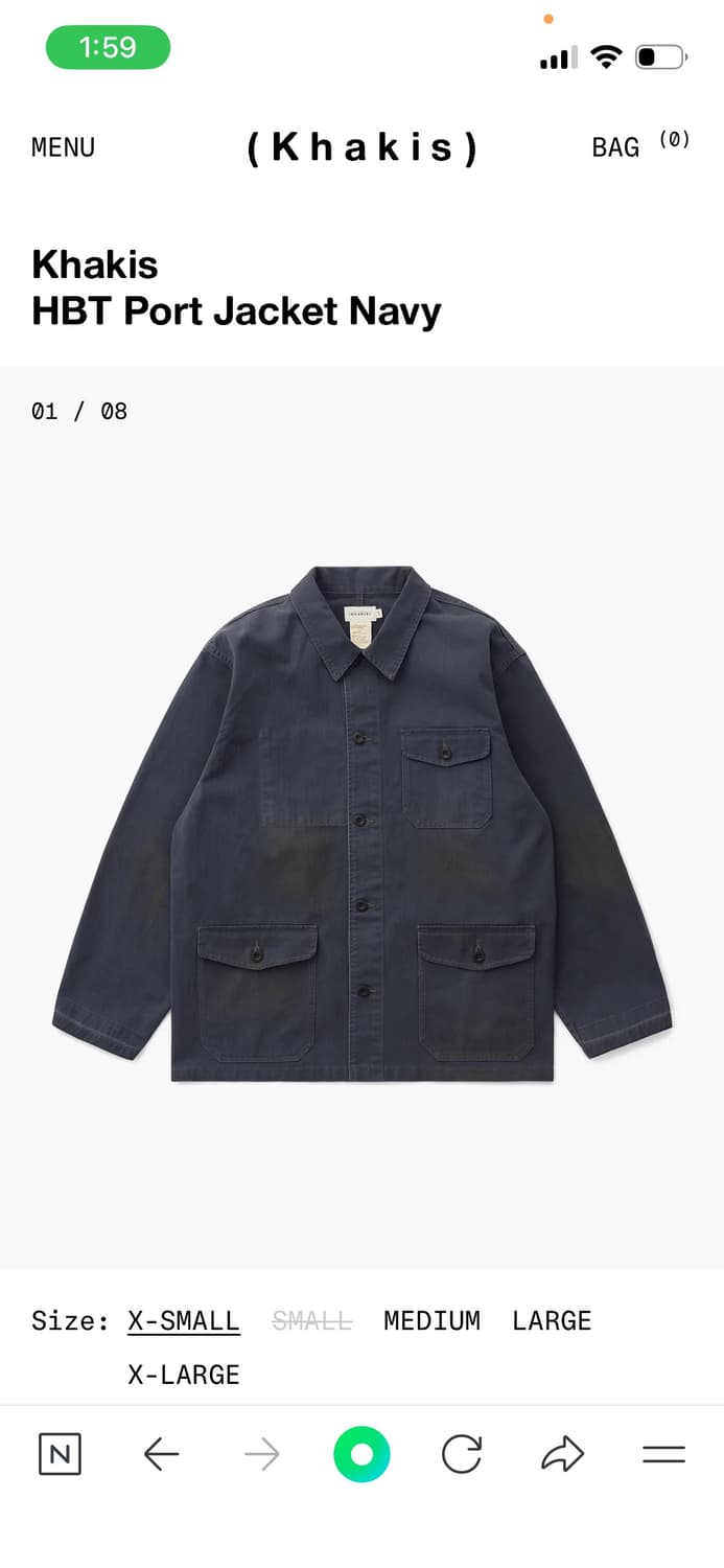 카키스 HBT Port Jacket Navy 상품이미지1