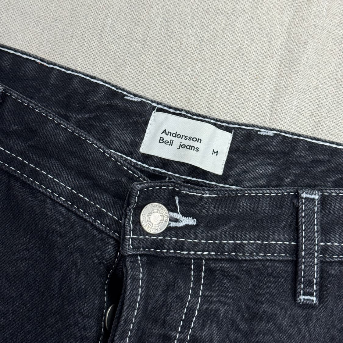 앤더슨벨 스티치 흑청 데님팬츠 M 상품이미지8