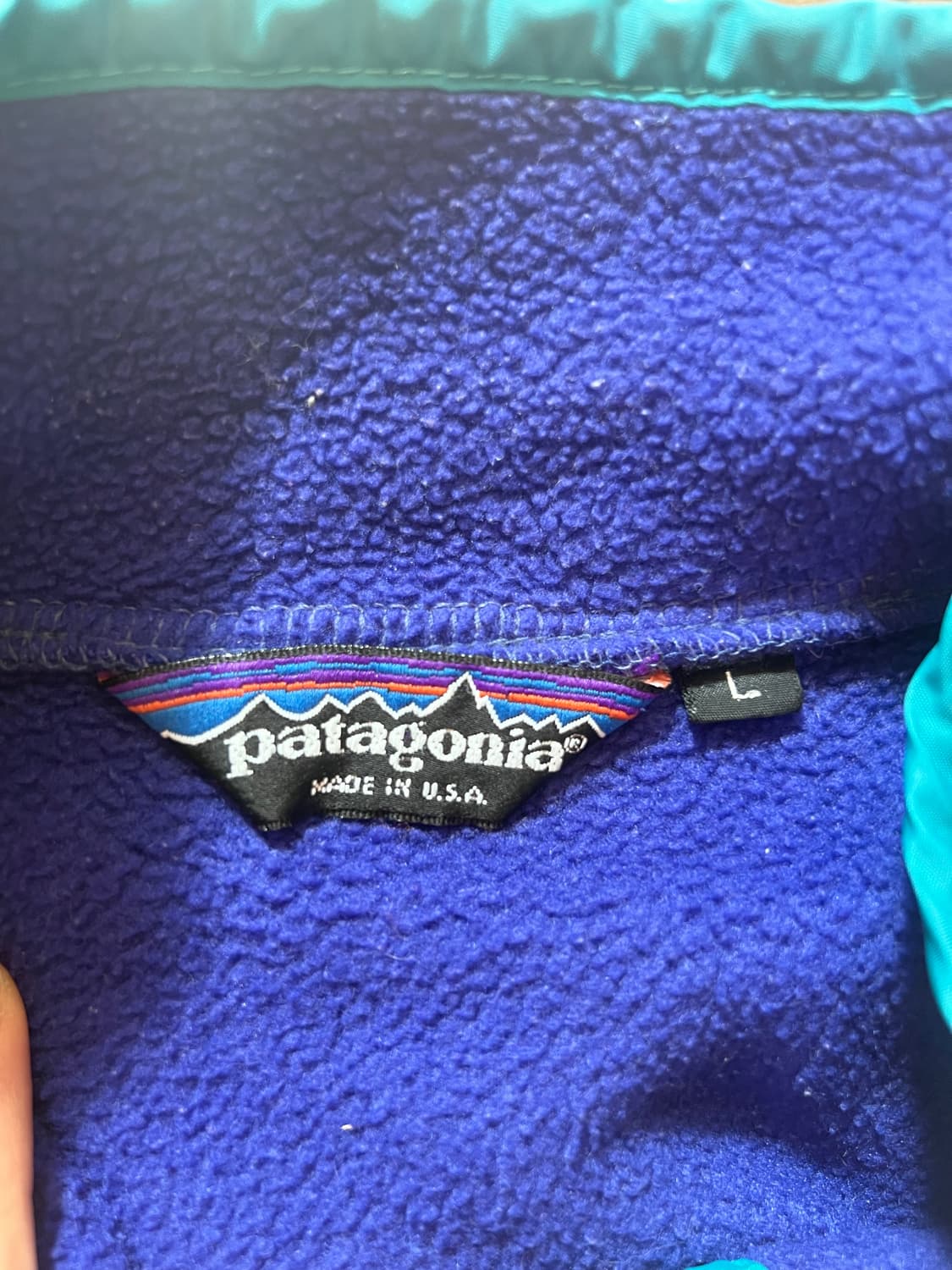 USA Made 80s 파타고니아 신칠라 퍼플 플리스 리듬 딥파일 뤡코즈 상품이미지3