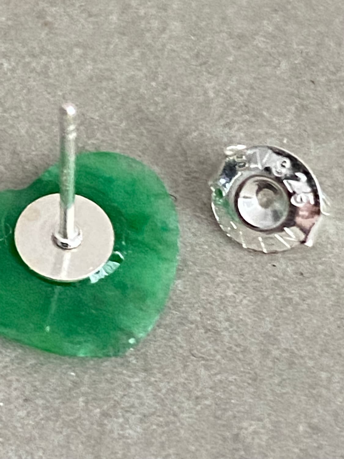 하트 모티브 천연 비취 귀걸이(925,새제품) 상품이미지5