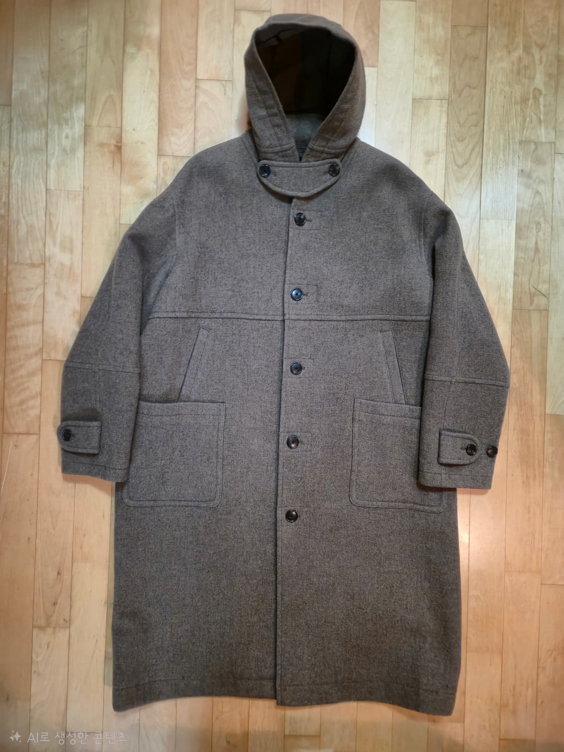일꼬르소 후드 울 코트 105 상품이미지2