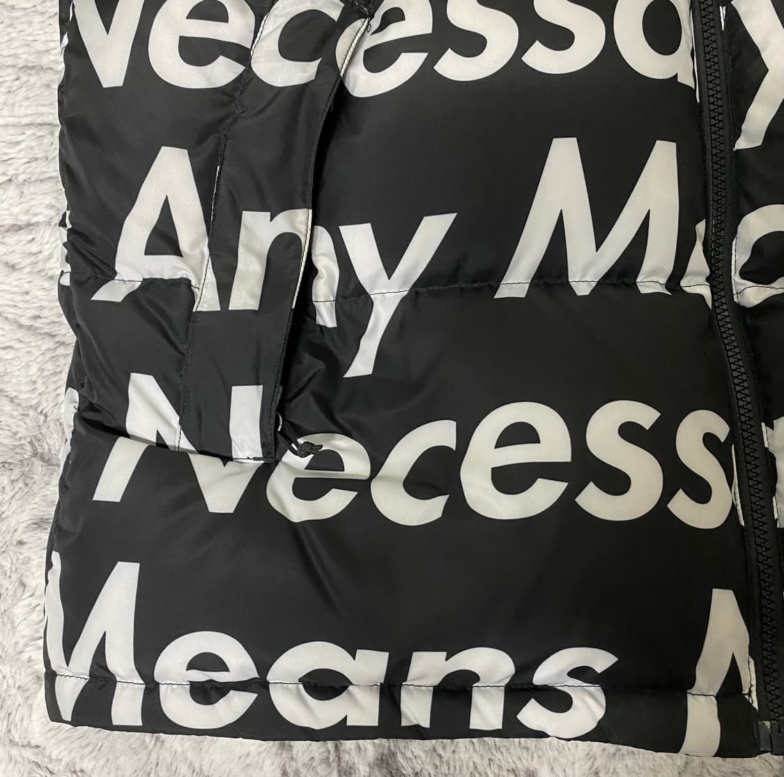 [L] 15FW 슈프림 X 노스페이스 레터링 패딩 블랙 상품이미지6